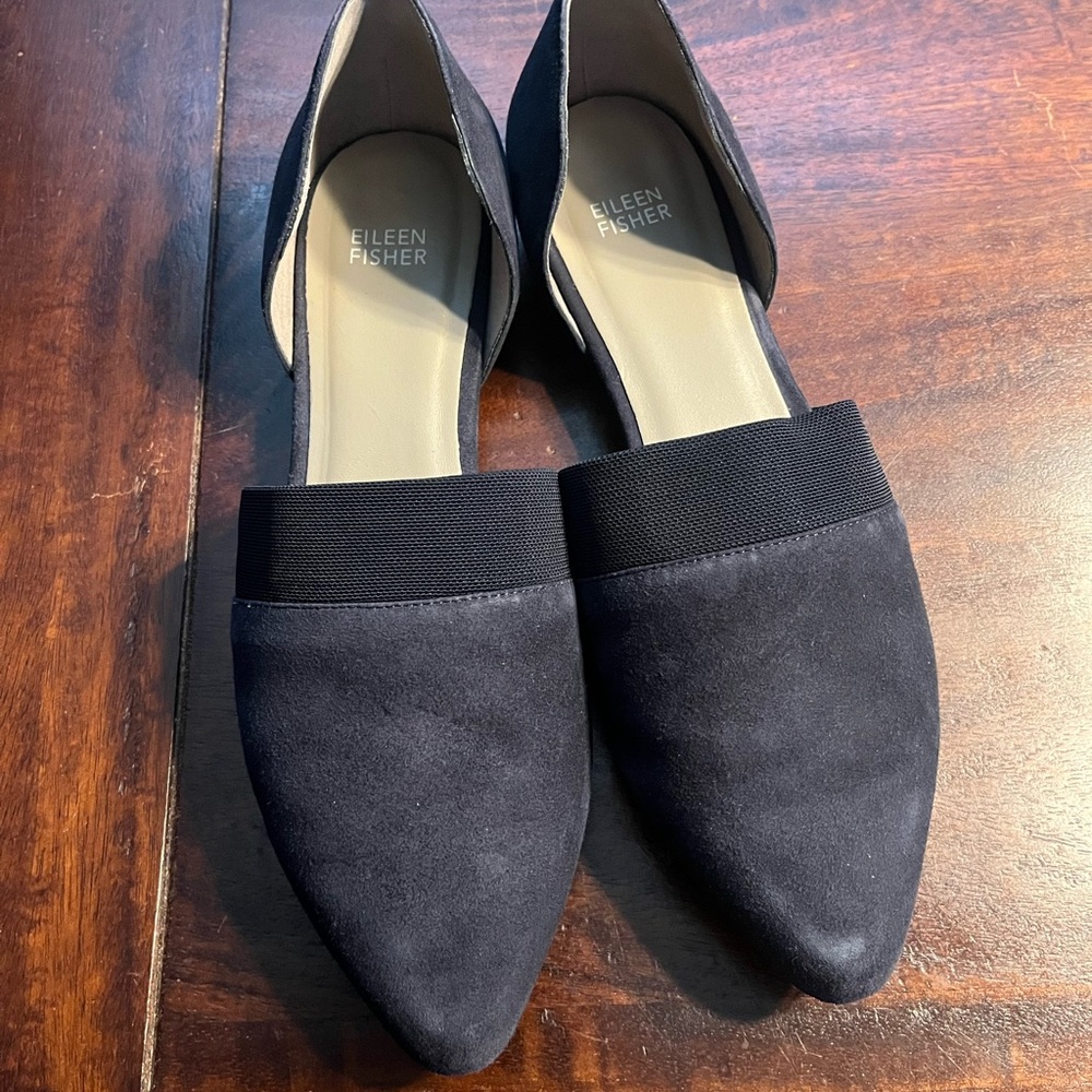 Eileen Fisher Women's Navy Suede Loafers